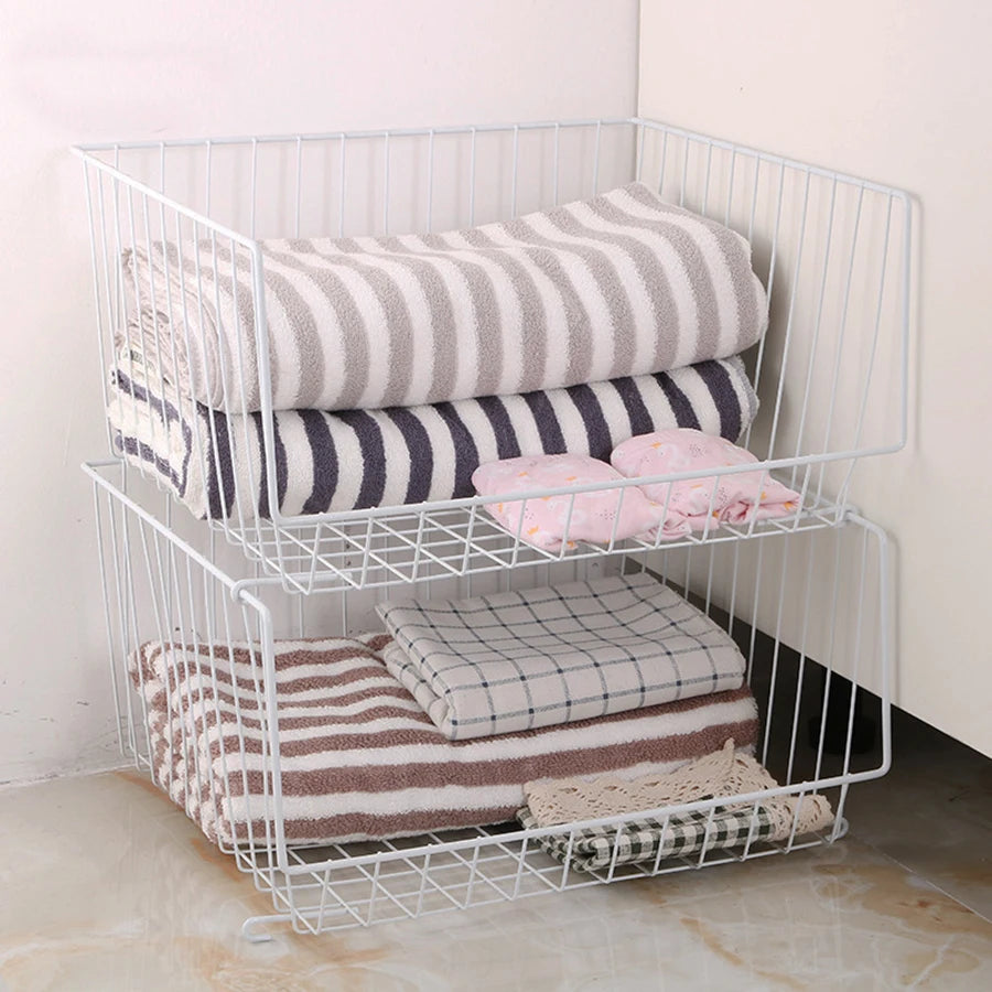 NIFTY Wire Closet Organizer – Shelf Basket Bins for Storage
