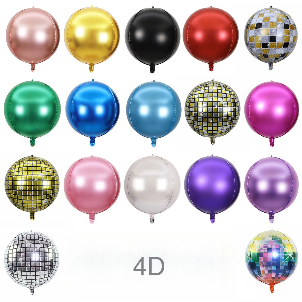 22" 4D Disco Ball Foil Balloons 20PCS – Laser Mylar Party Decor