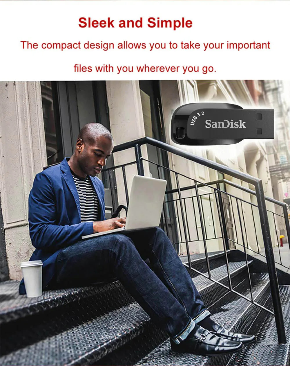 SanDisk CZ410 USB 3.2 Flash Drive 32GB–256GB | Mini Pen Drive