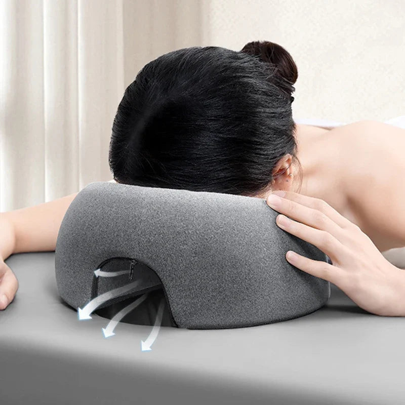 Memory Foam Face Down Prone Pillow | Home & Salon Headrest