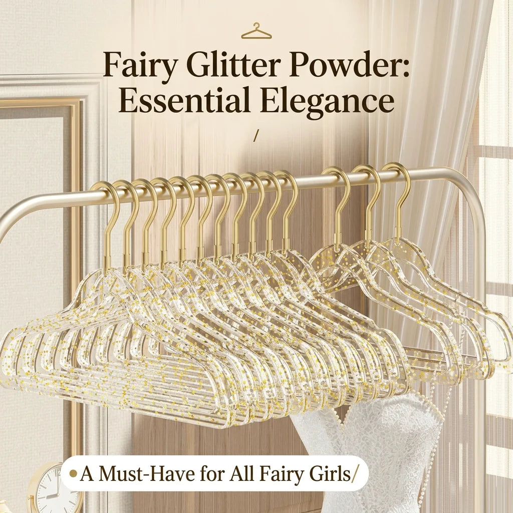 Glitter Transparent Clothes Hanger – Non-Slip Space Saving