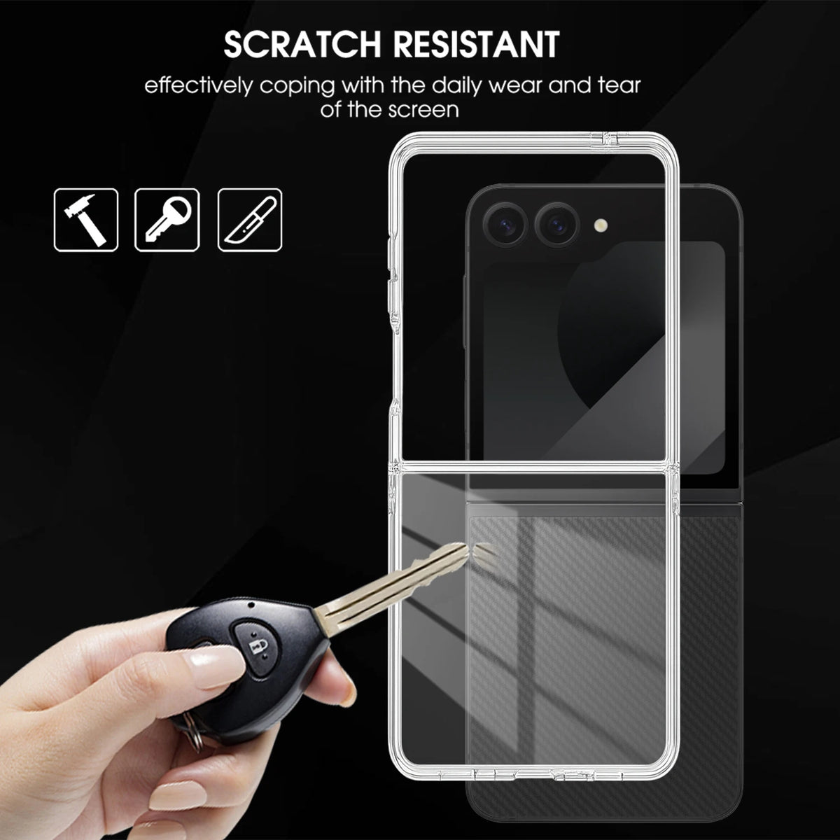 Clear Hard PC Case for Samsung Galaxy Z Flip 8 – Ultra Thin