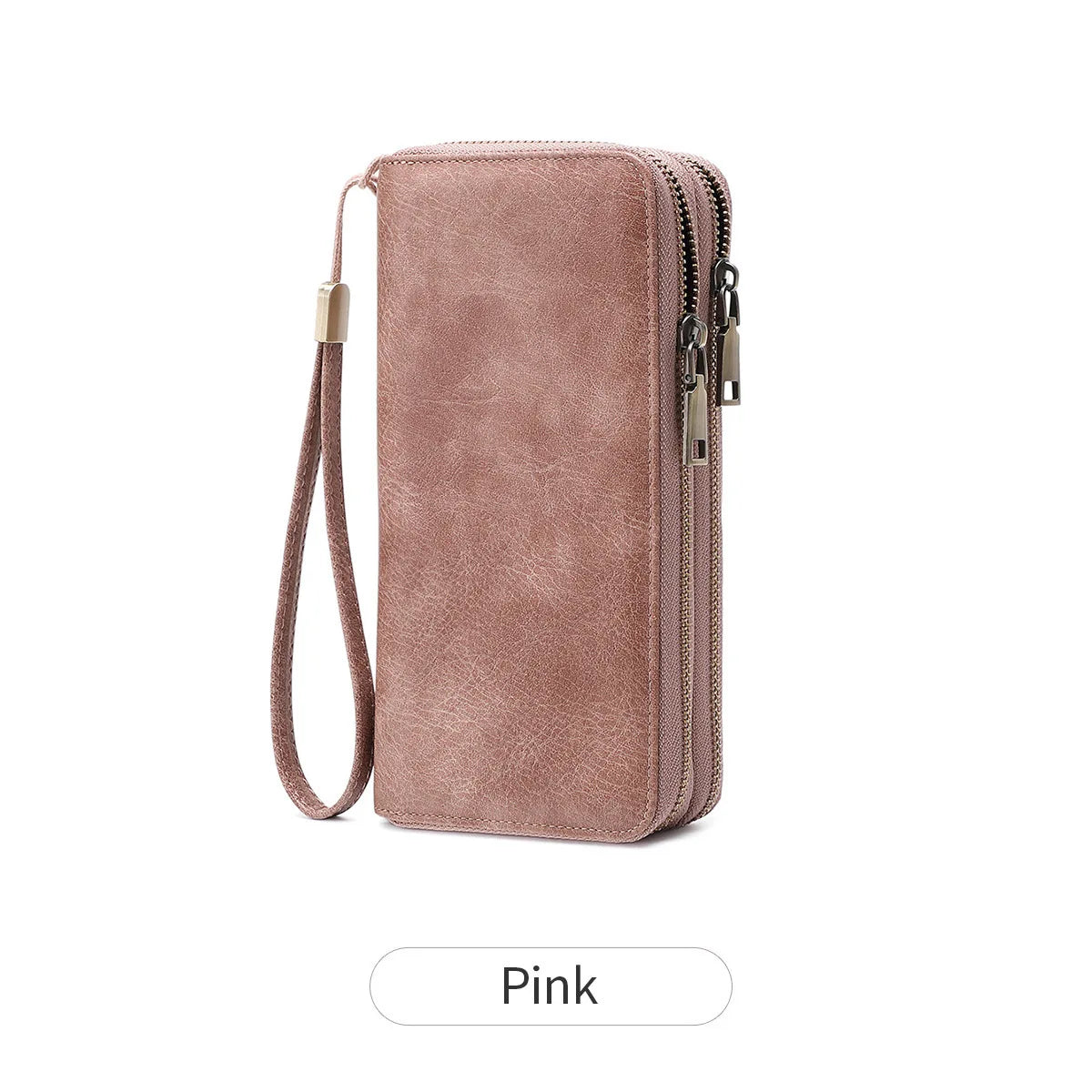 RFID Blocking Women's Long Wristlet Wallet | Double Zipper
