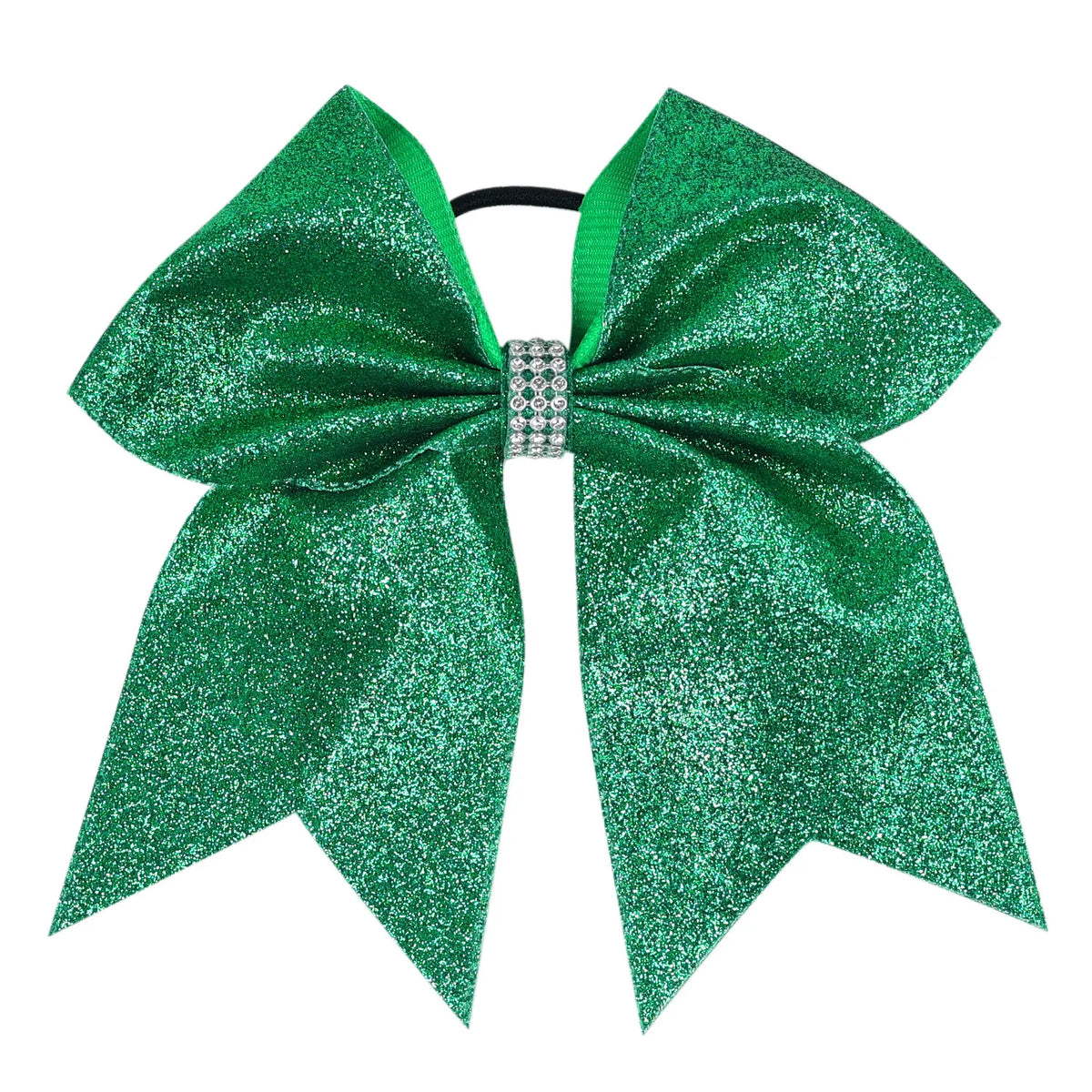 12-Pack Glitter Grosgrain Cheerleading Hair Bows for Girls