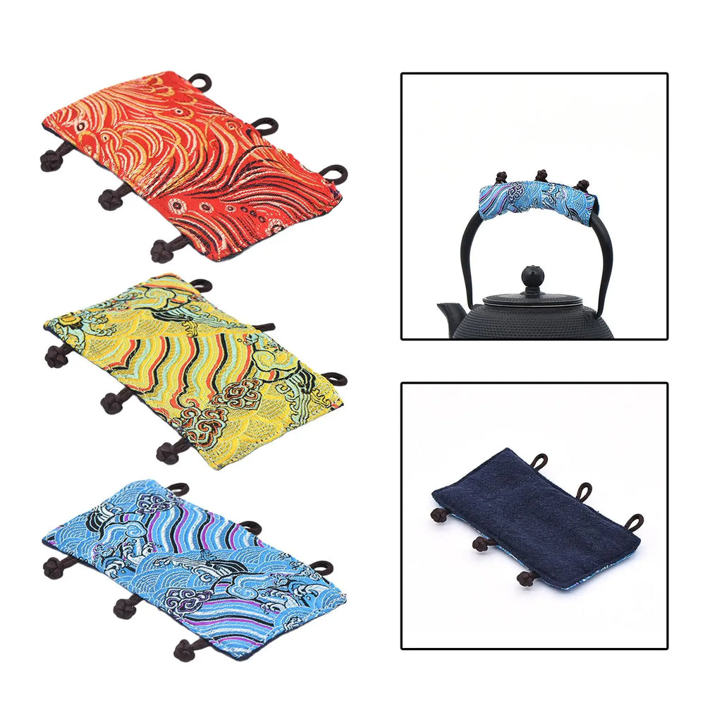 Heat Resistant Teapot Handle Sleeve – Anti-Slip Cloth Pad