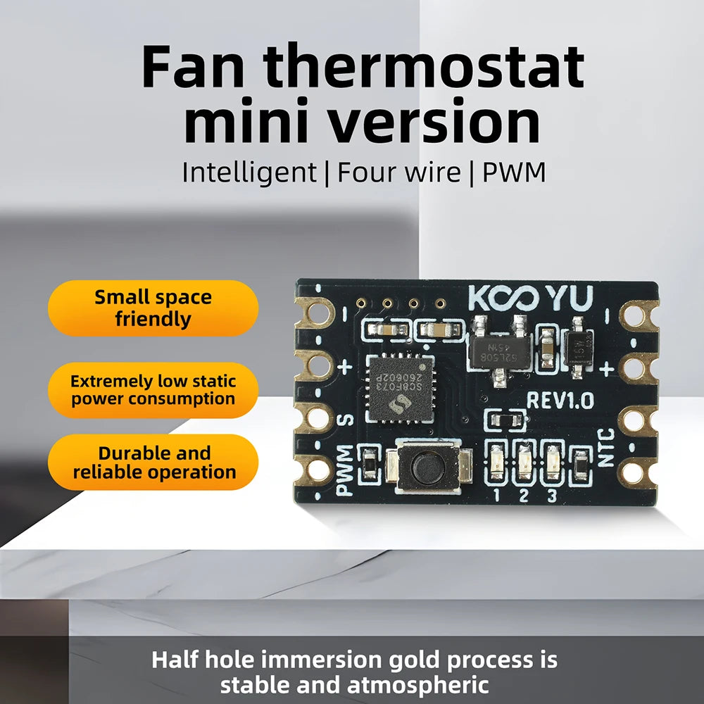 PWM Fan Temperature Controller Module DC 5–15V 4-Pin