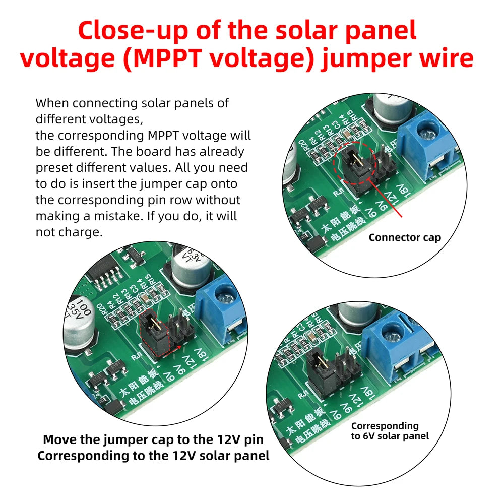 MPPT Solar Charging Module 5–18V | 5V/2.1A USB Output Board