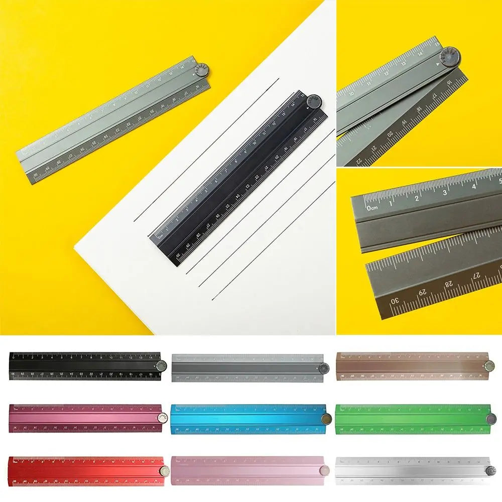 30cm Aluminum Alloy Folding Ruler – Multifunctional Drawing Tool