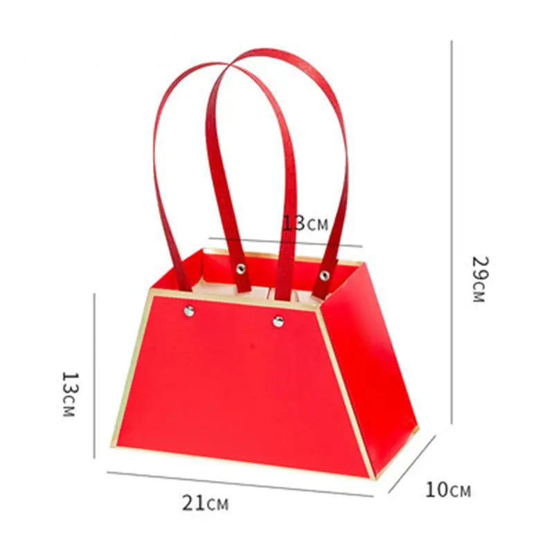 Portable Foldable Flower Gift Box – 100pcs Cardboard Tote