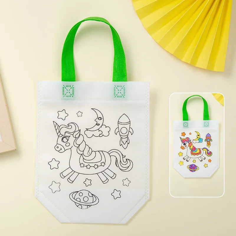 DIY Coloring Canvas Gift Bags for Kids – 15 Fun Patterns