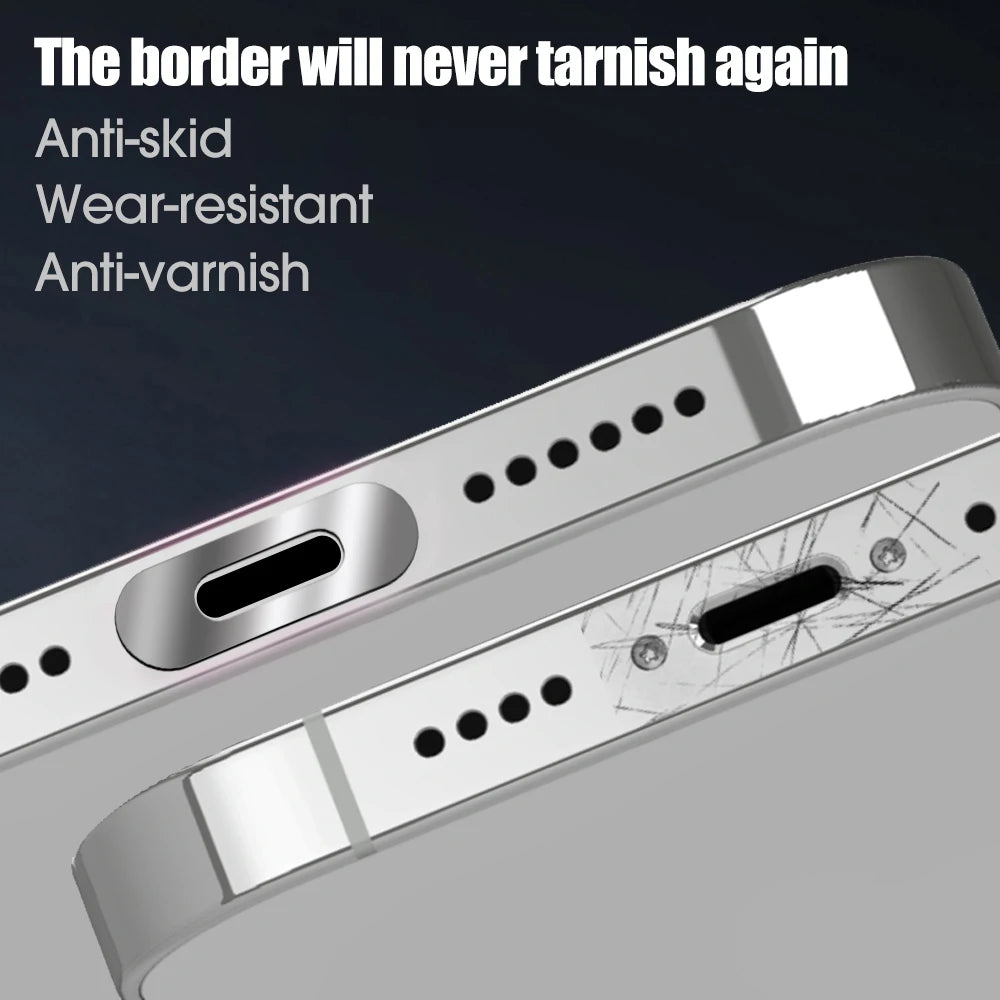 iPhone 15 Charging Port Metal Protection Sticker Film