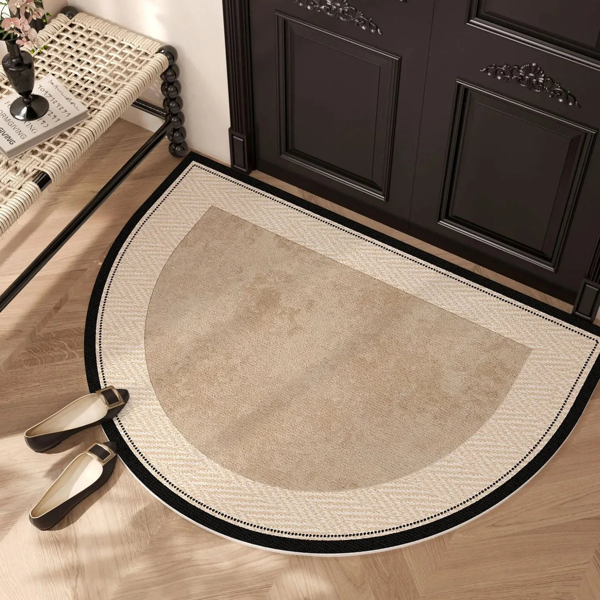 Semi-Circle Non-Slip Doormat | Half Moon Entryway Rug