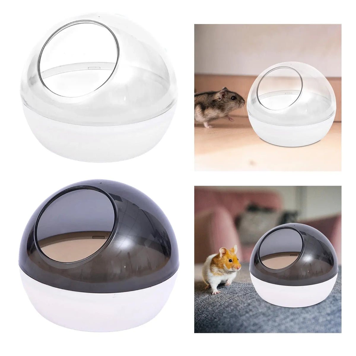 Transparent Hamster Sand Bath Box – Gerbil & Small Pet Tub