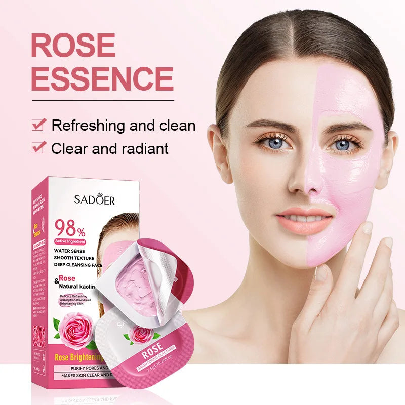 LAIKOU Rose Clay Mud Mask – Deep Cleansing 8-Pack