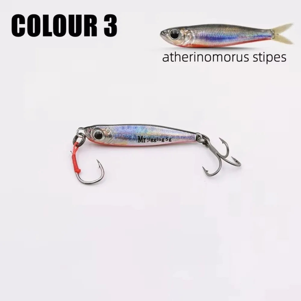 Micro Jig Fishing Lures 1.5g/3g/5g – 3D Bionic Spoon Bait