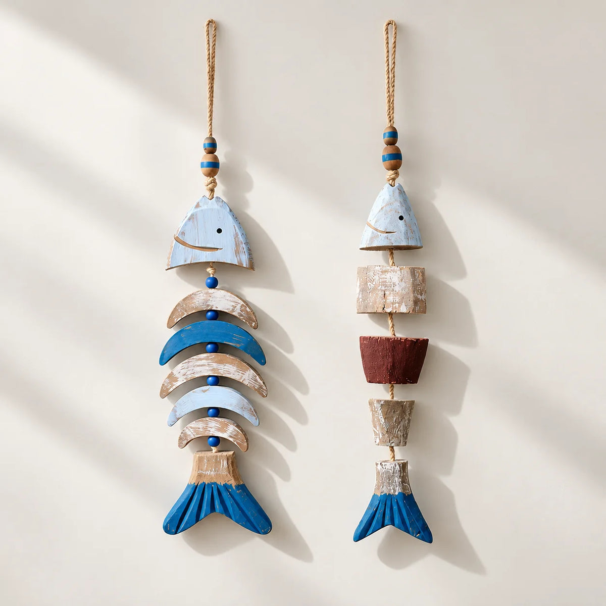 Rustic Wooden Fish Wall Hanging – Coastal Nautical Décor