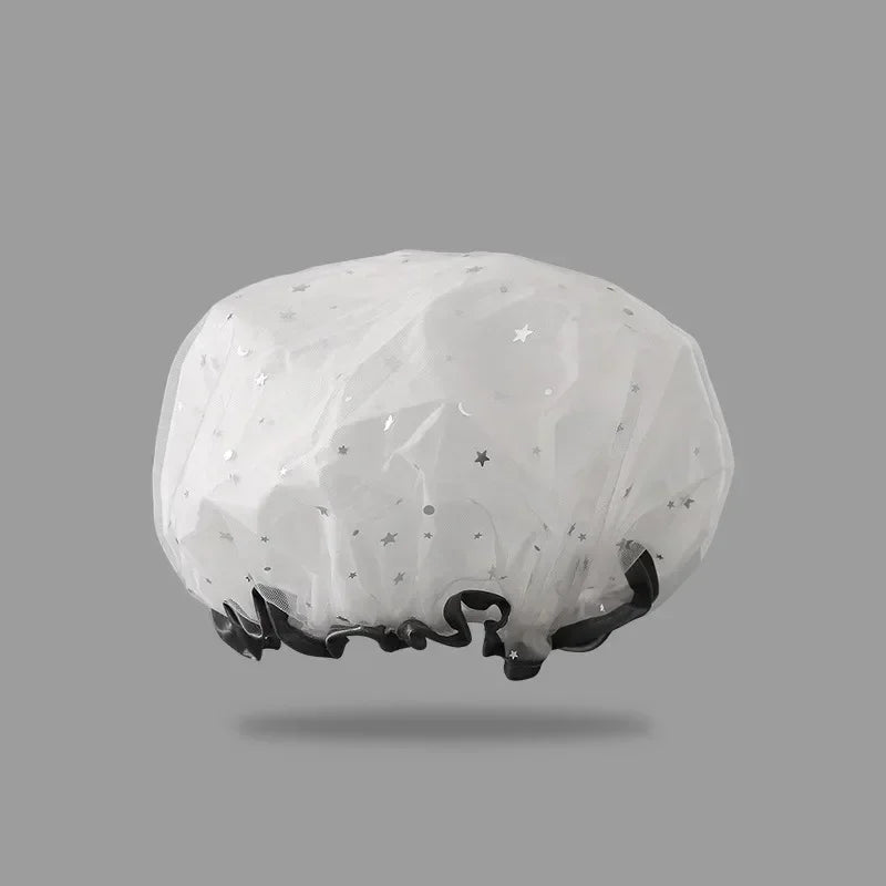 Waterproof Shower Cap – Starry Sky Print, Reusable & Elastic