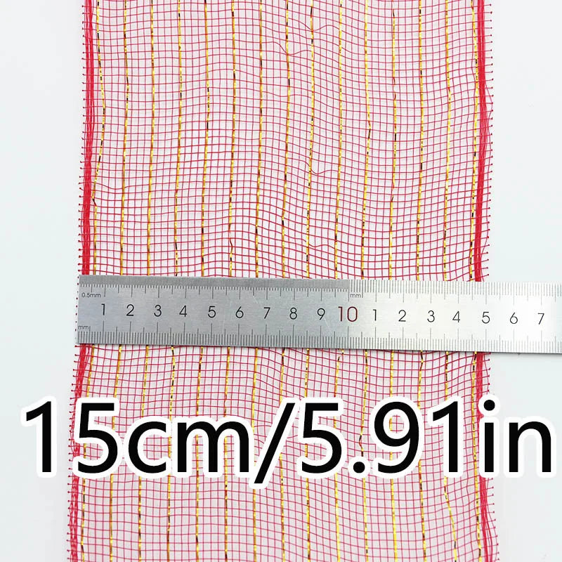 Christmas Mesh Ribbon 15cm 10 Yards – Organza DIY Garland