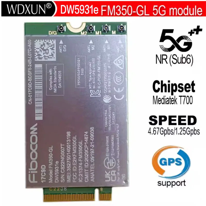 Fibocom FM350-GL DW5931e 5G M.2 Module for Dell Latitude
