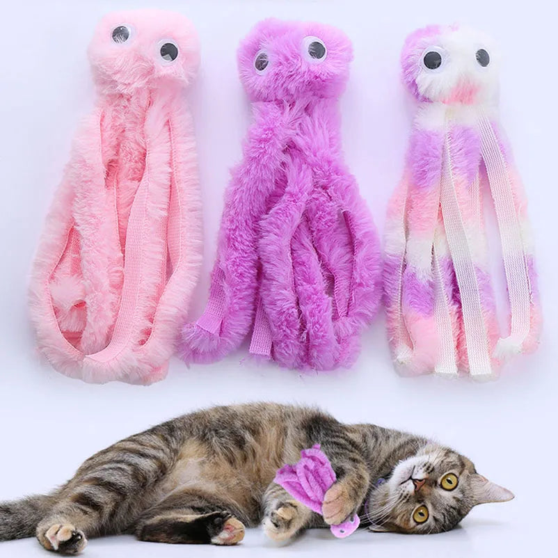 Octopus Plush Cat Toy – Chew Toy for Kittens & Young Cats