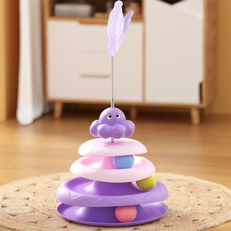 Octopus Cat Spinning Wheel Track Toy – Interactive & Durable