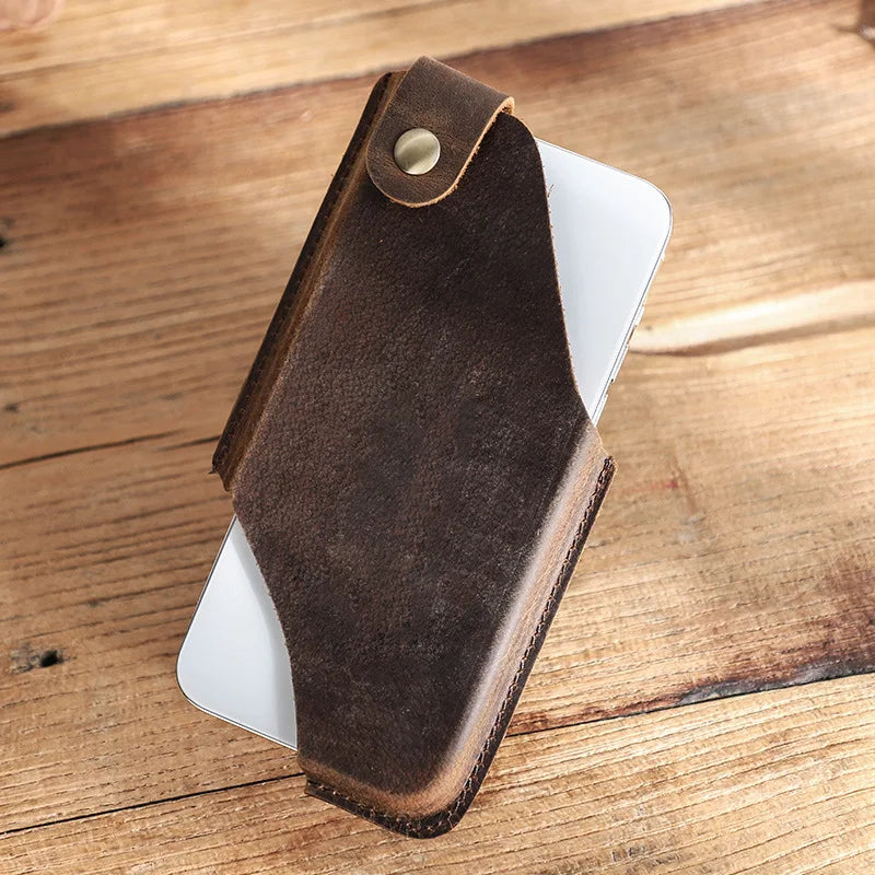 PU Leather Phone Belt Holster | Magnetic Clip Waist Bag 6.1"