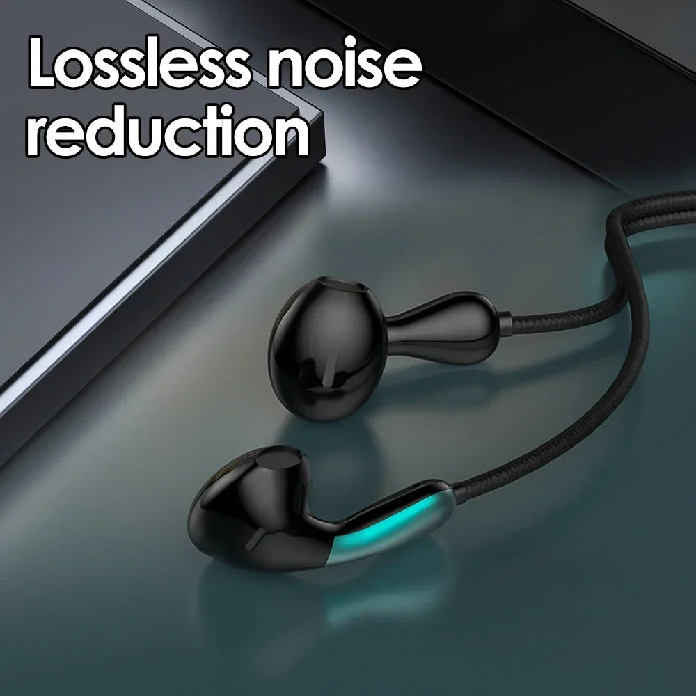 USB-C Wired Earphones with Mic – Stereo In-Ear Headphones