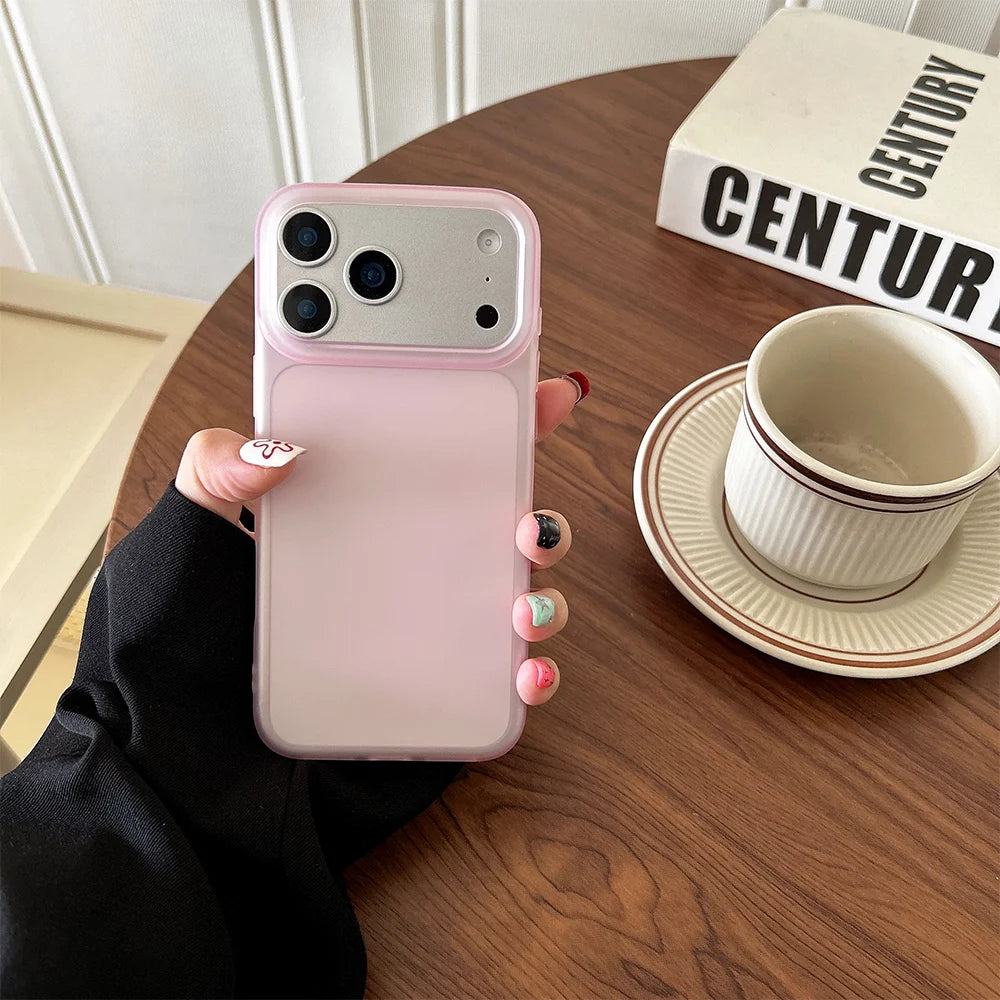 Clear Matte Silicone iPhone Case | Candy Color TPU Cover