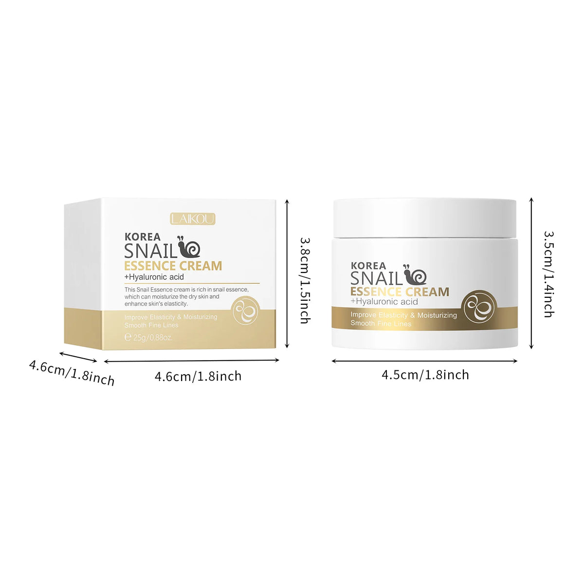LAIKOU Snail Face Cream – Hyaluronic Acid Moisturizing Day Cream