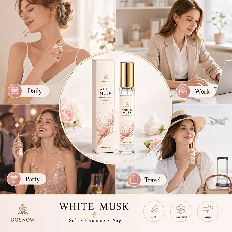 Bosnow White Musk Eau de Toilette 15ml – Women's Spray