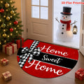 Christmas Santa Sleigh Anti-Slip Half-Round Doormat | 3 Sizes