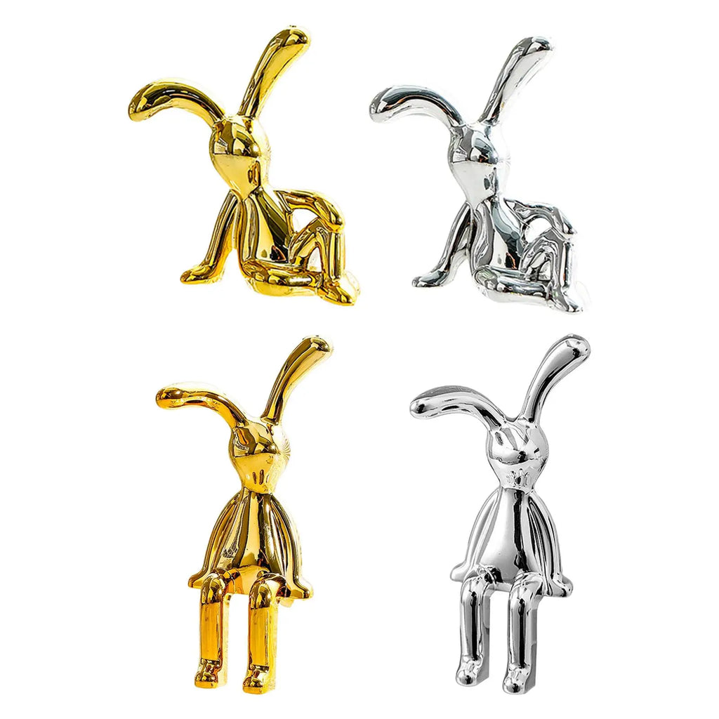 Electroplated Rabbit Miniature Figurine – Desk, Car & Home Décor