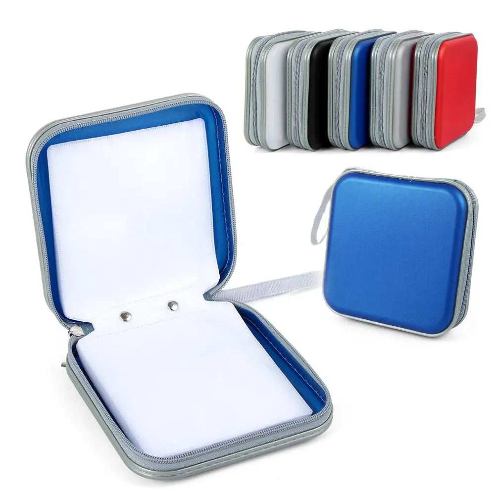 40-Disc Portable CD DVD Wallet Organizer Case | Hard Box