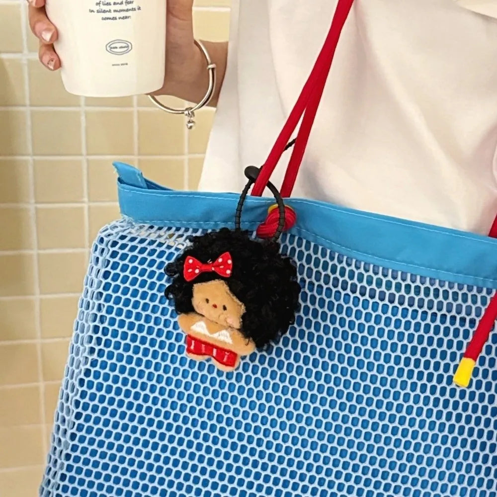 Cute Cartoon Girl Plush Keychain Bag Pendant Doll – 8cm
