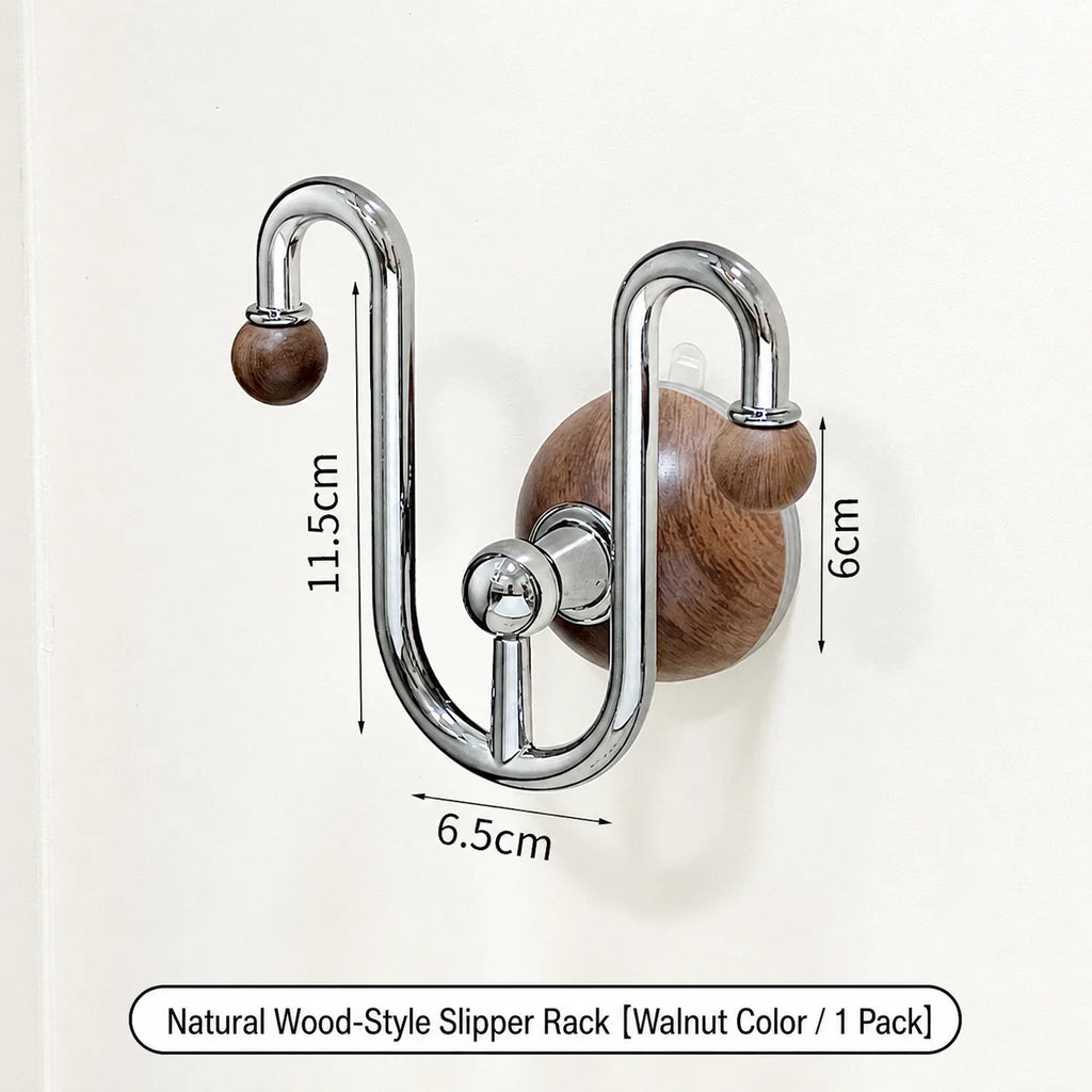 No-Drill Wall-Mounted Slipper Rack – Suction Cup Bathroom Storage