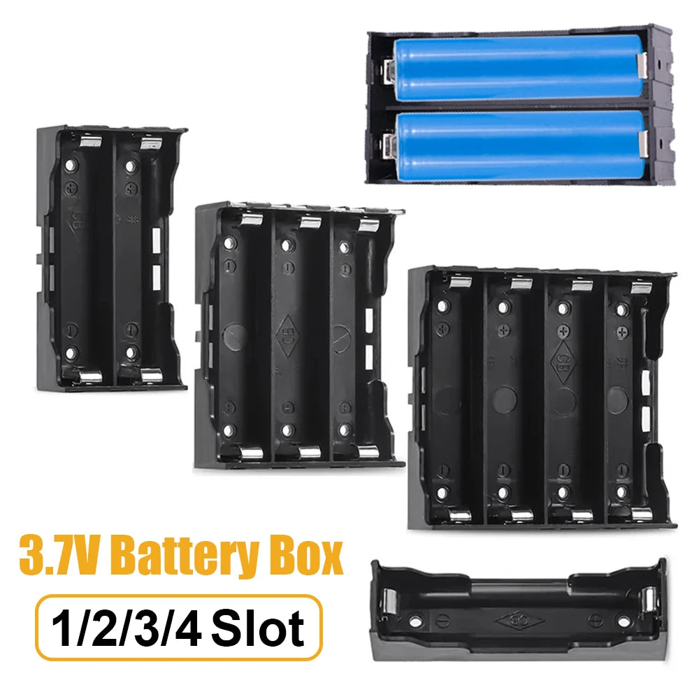 18650 Battery Holder Case – 1/2/3/4 Slot DIY Storage Box