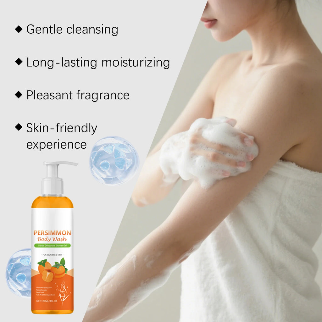Persimmon & Orange Shower Gel – Oil-Balancing Body Wash 120ml