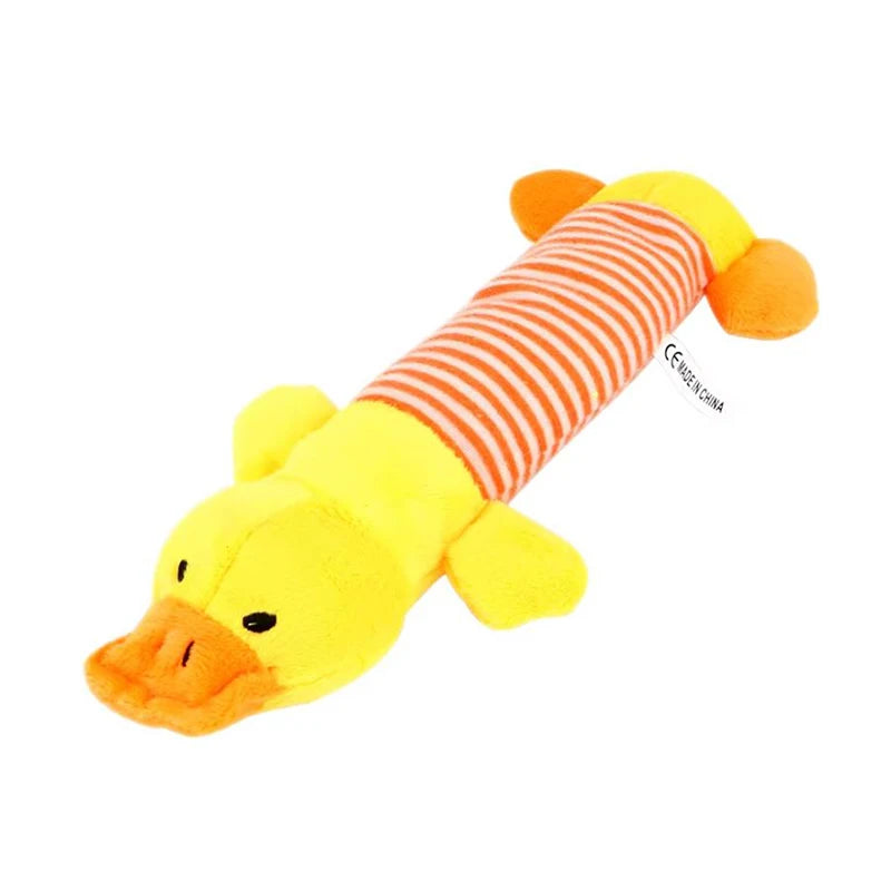 Squeaky Plush Dog Toy – Elephant Duck Pig Chew Toys