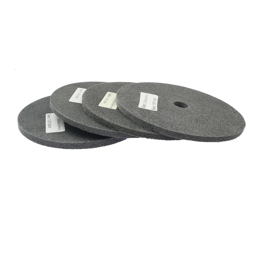 10-Pack Non-Woven Unitized Polishing Wheels 150×6mm 180–800 Grit