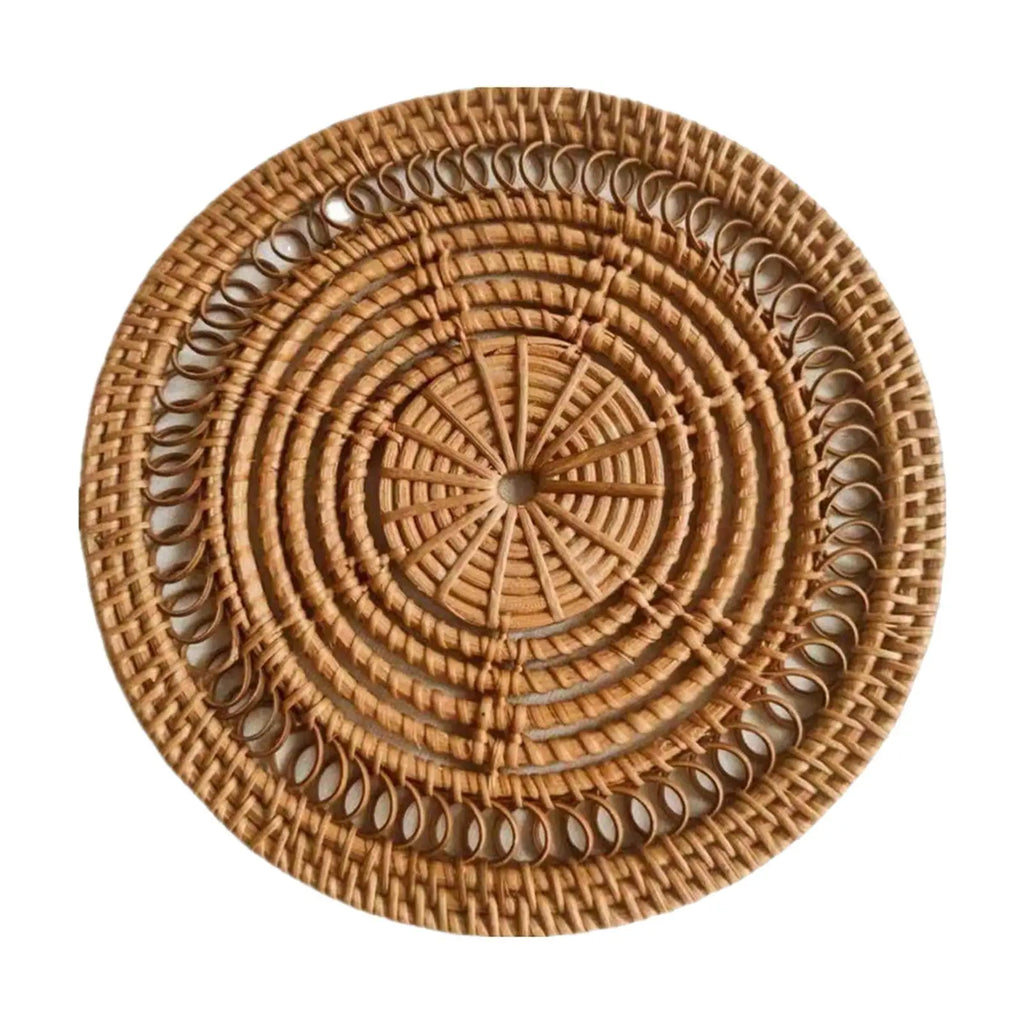 Handmade Rattan Wicker Wall Basket | Boho Farmhouse Décor