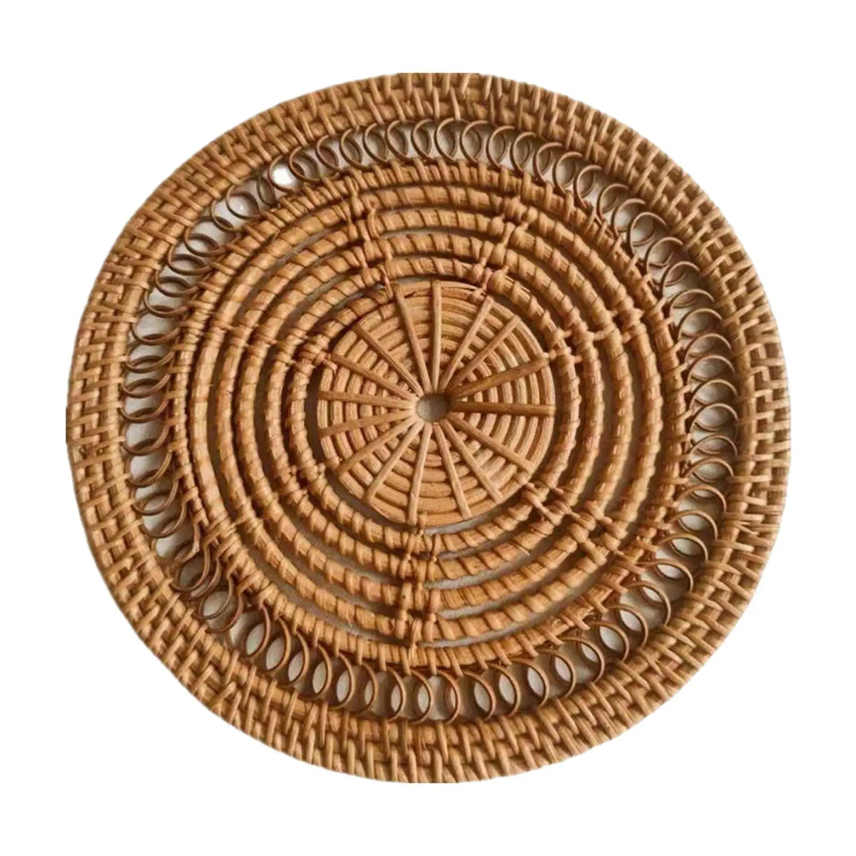 Handmade Rattan Wicker Wall Basket | Boho Farmhouse Décor