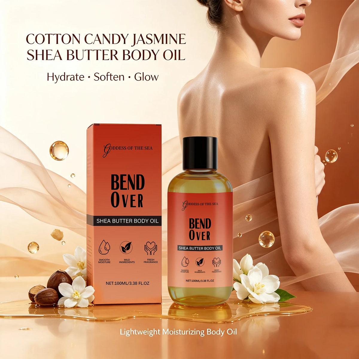 Shea Butter Body Oil – Nourishing, Non-Greasy Moisturizer