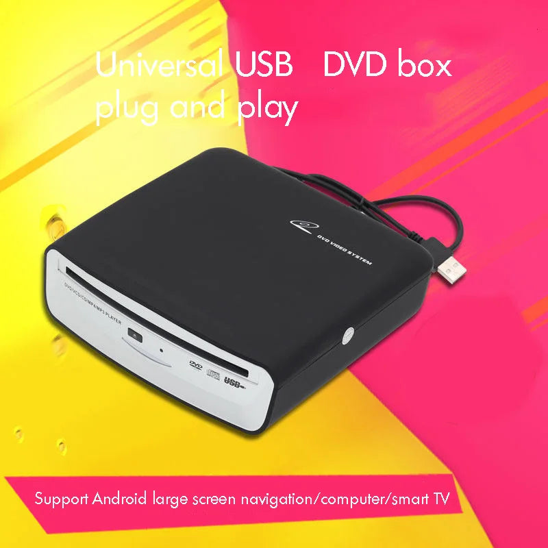 Car Slot-Loading CD/DVD Player USB Interface External Stereo