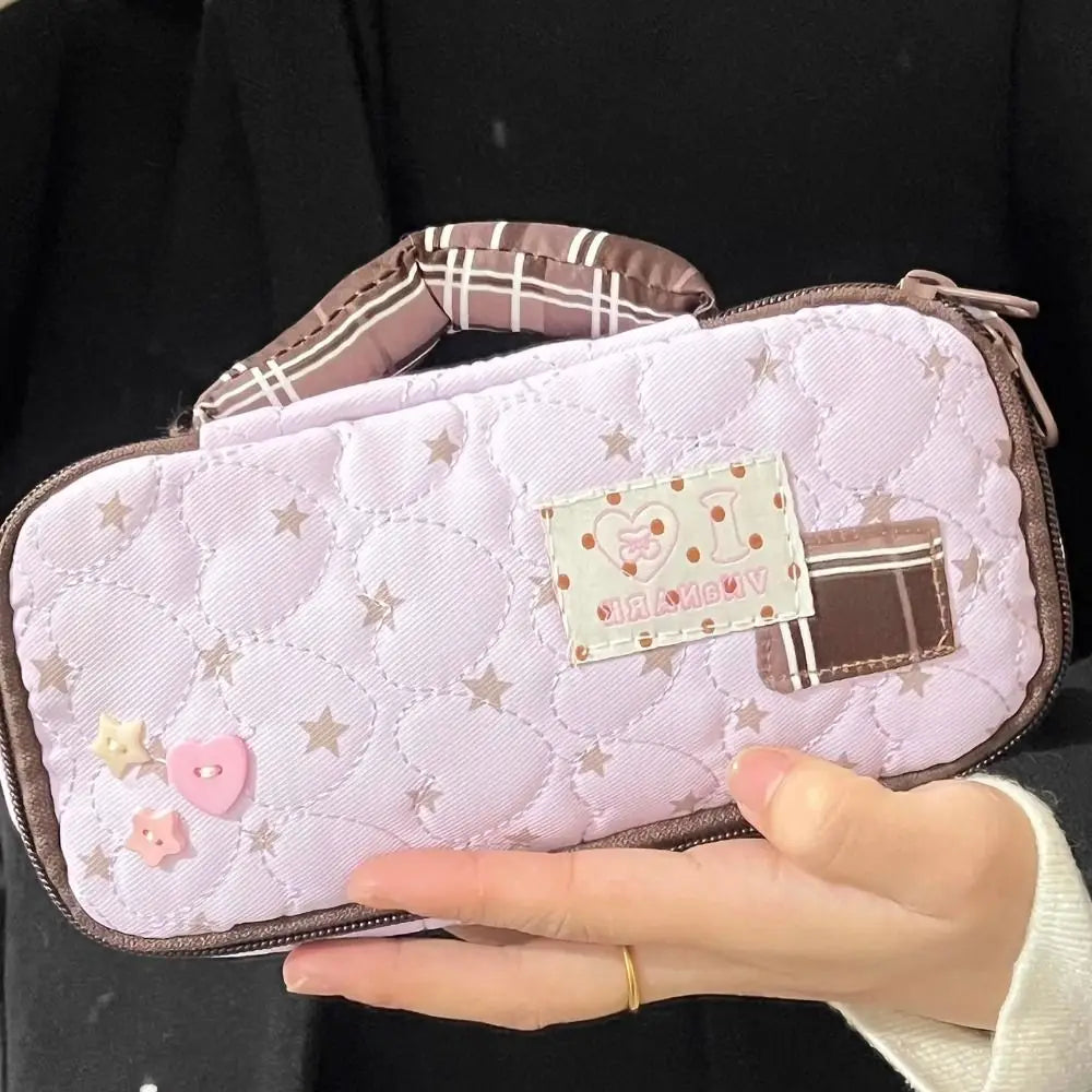 Polka Dot Pencil Case – Large Capacity Portable Pen Bag