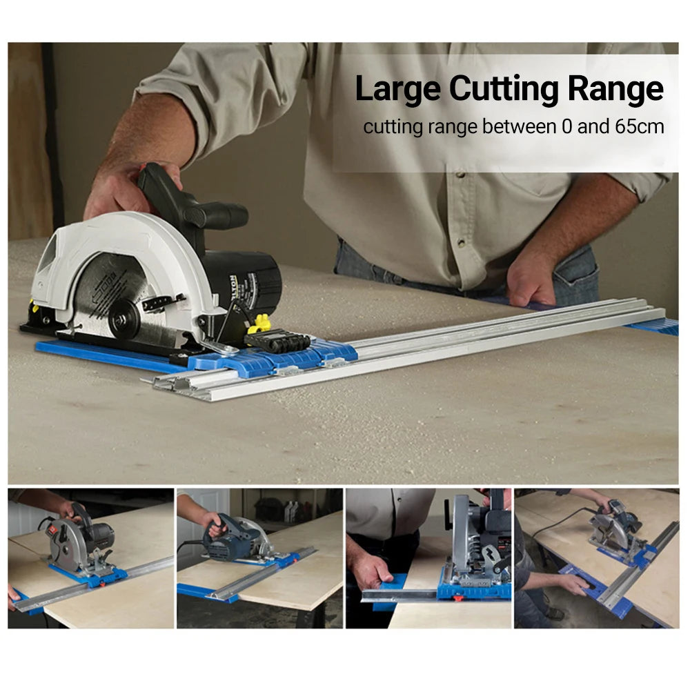 Aluminum Circular Saw Guide Rail 0–65cm | Precision Cutting
