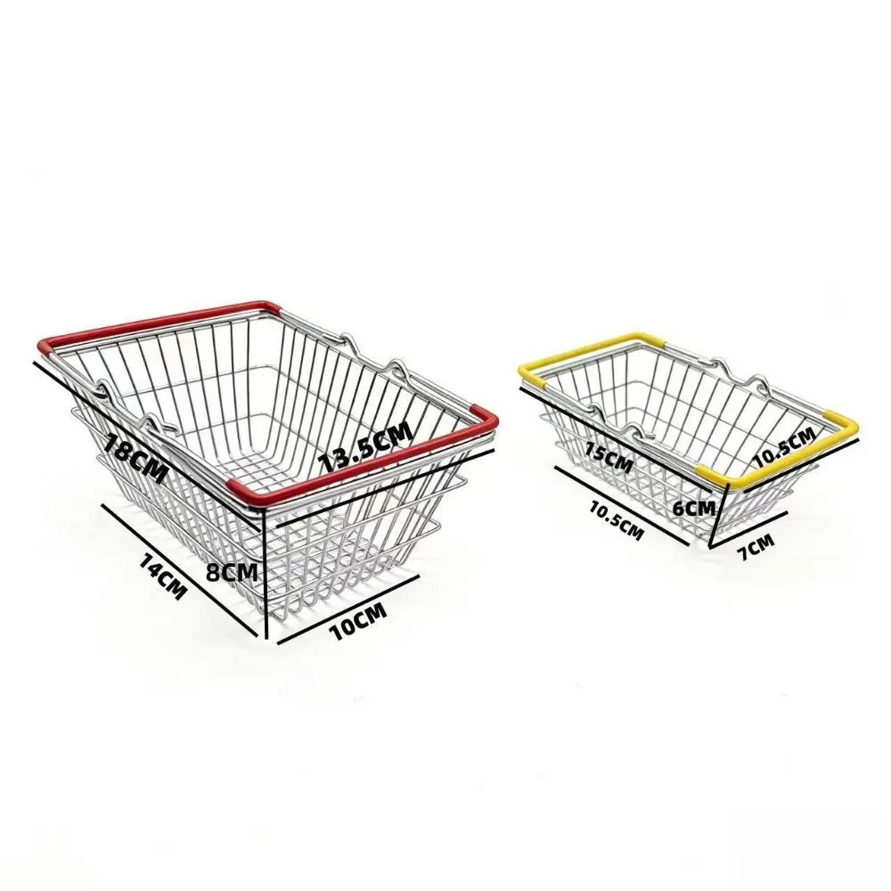 Metal Wire Mini Shopping Basket – Mesh Desk Organizer 2 Sizes