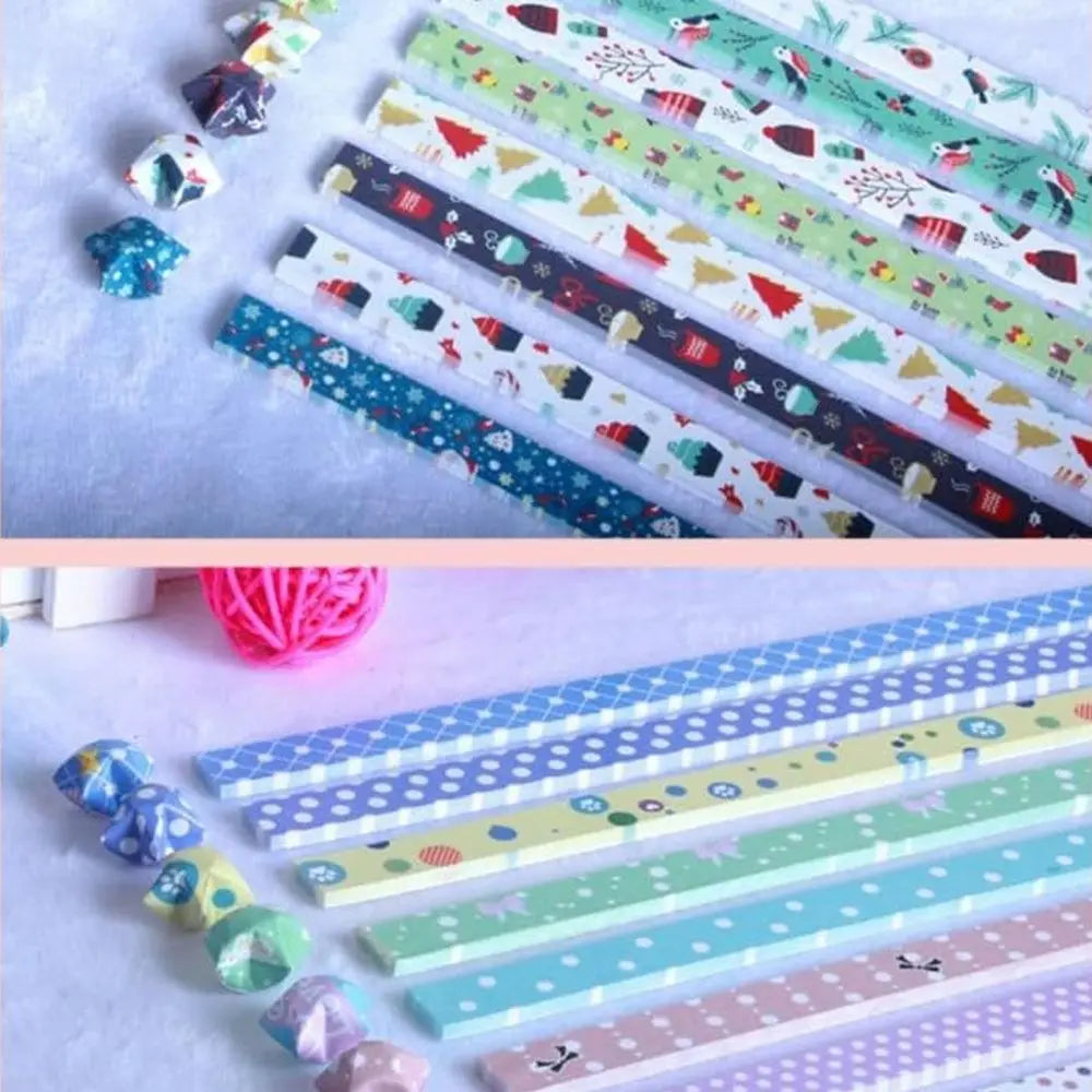 540-Sheet Colorful Star Origami Paper Strips – DIY Craft Kit