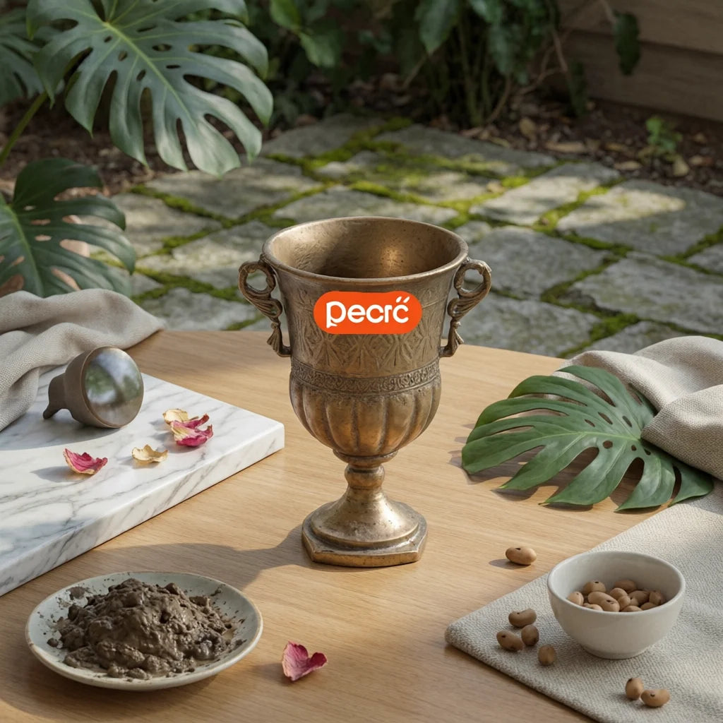 Tall Metal Urn Vase with Handles | Wedding & Home Decor