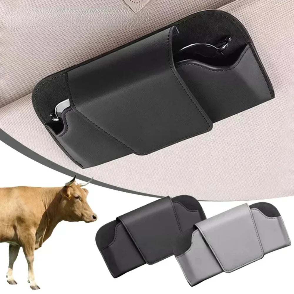 Foldable Sunglasses Display Stand | Genuine Leather Case