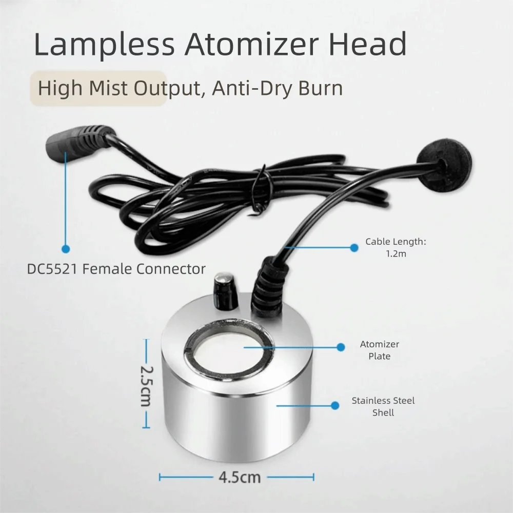 Colorful LED Ultrasonic Mist Maker 24V – Pond & Garden Fogger